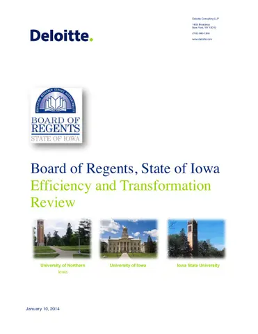 Deloitte Iowa Efficiency Transformation