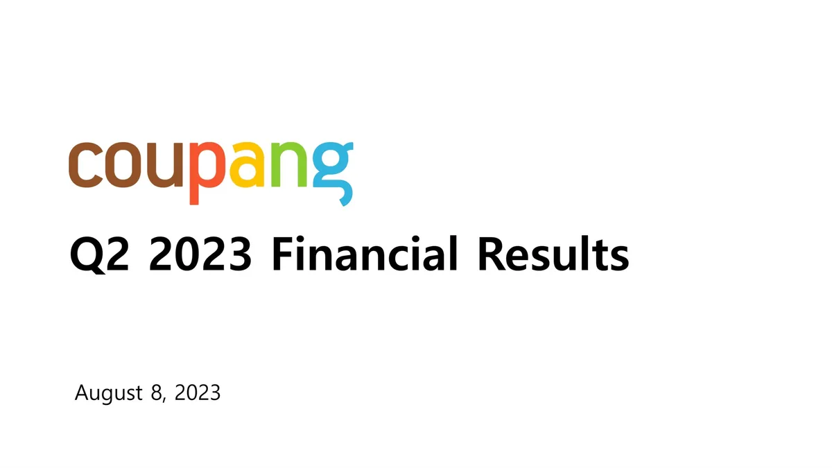Coupang | Results Presentation Deck | 25 slides · slide 1