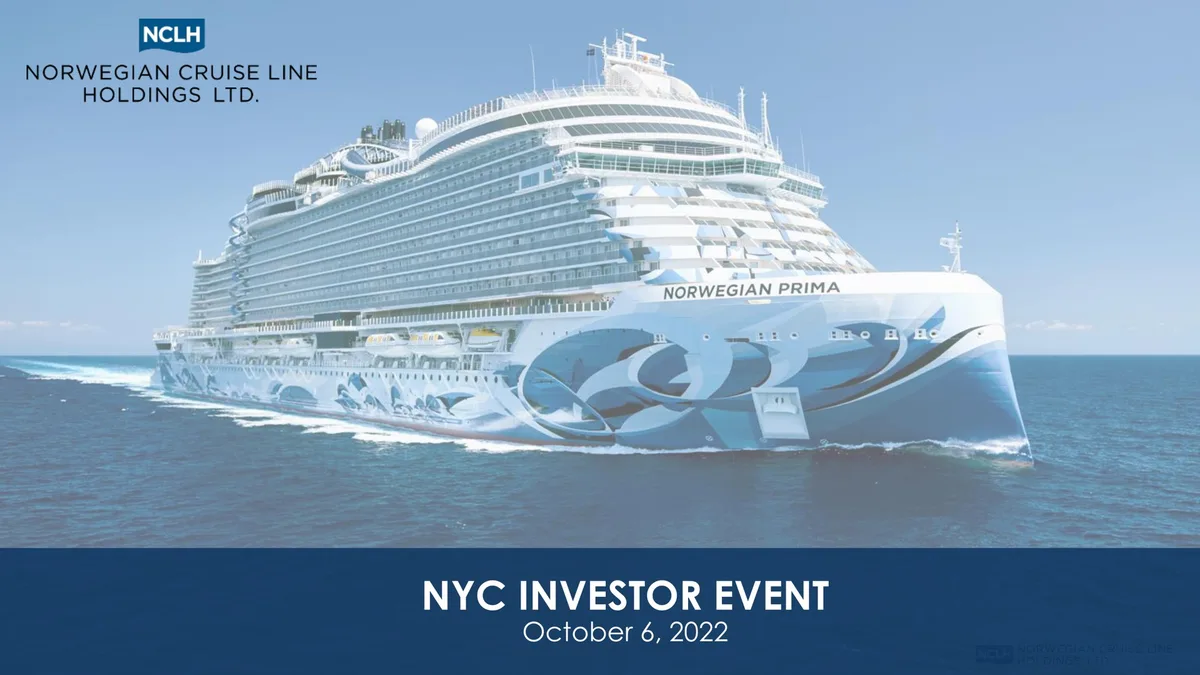 Norwegian Cruise Line | Investor Event Presentation Deck | 66 slides · slide 1