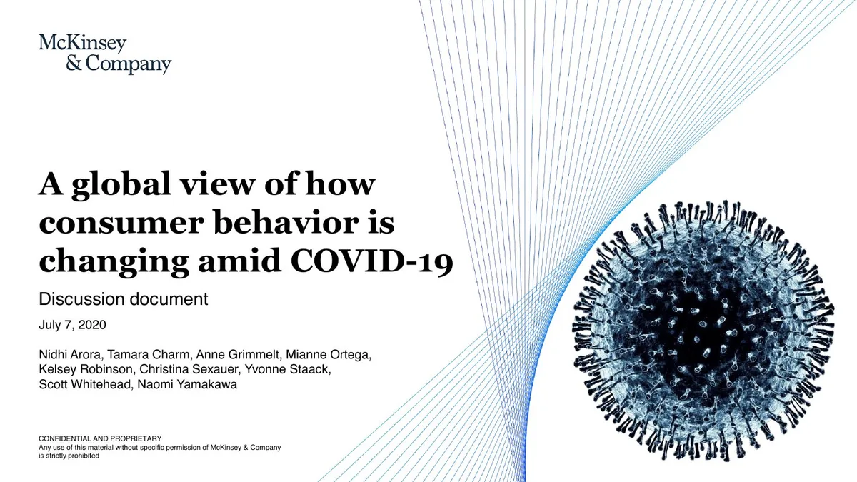 A global view of how consumer behavior is changing amid COVID-19 · slide 1