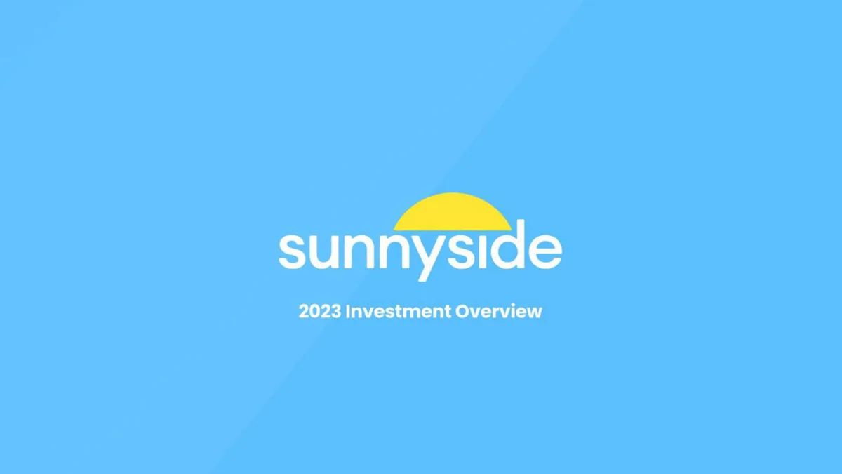 The pitch deck healthtech startup Sunnyside used to raise $11.5 million · slide 1