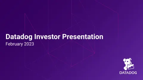 Datadog | Investor Presentation Deck | 30 slides