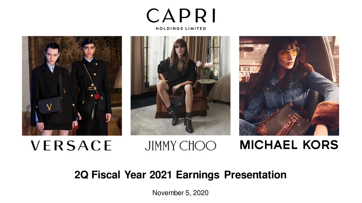 Capri Holdings | Results Presentation Deck | 9 slides · slide 1