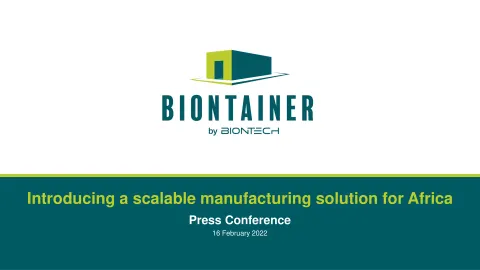 BioNTech | Investor Day Presentation Deck | 15 slides