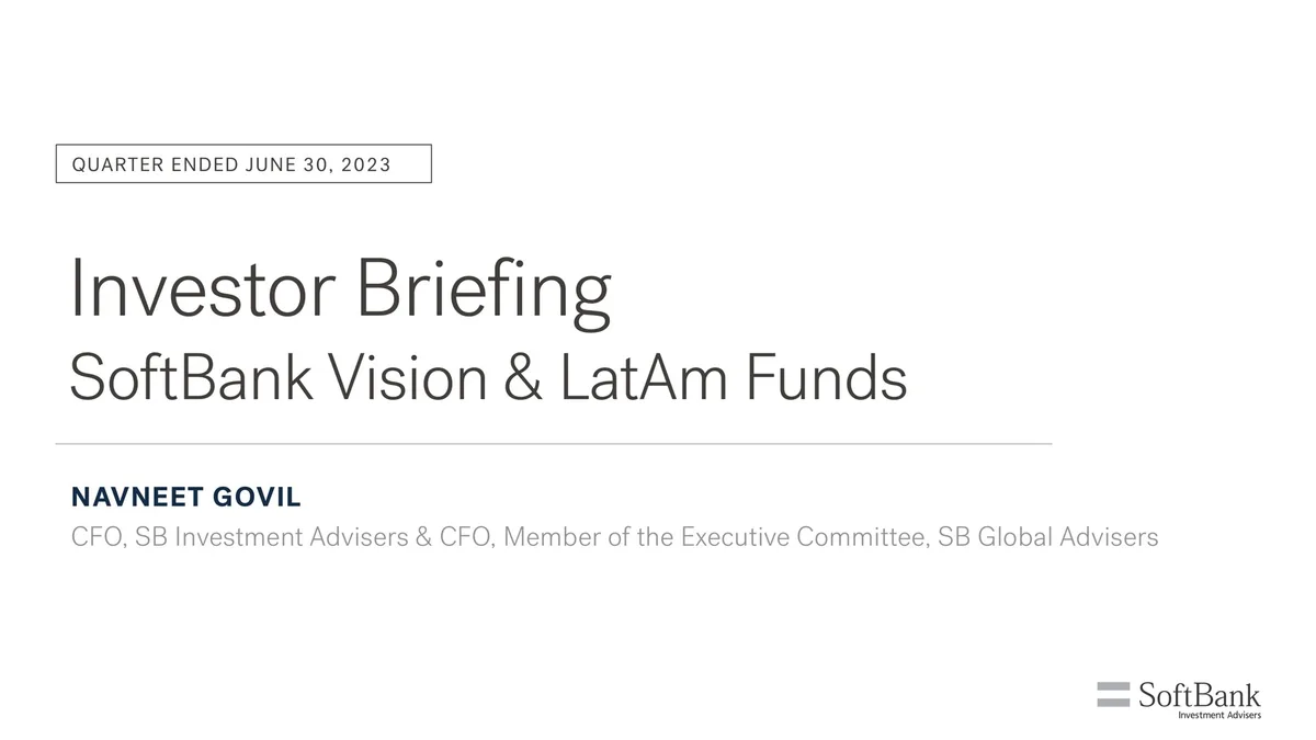 SoftBank | Results Presentation Deck | 32 slides · slide 1