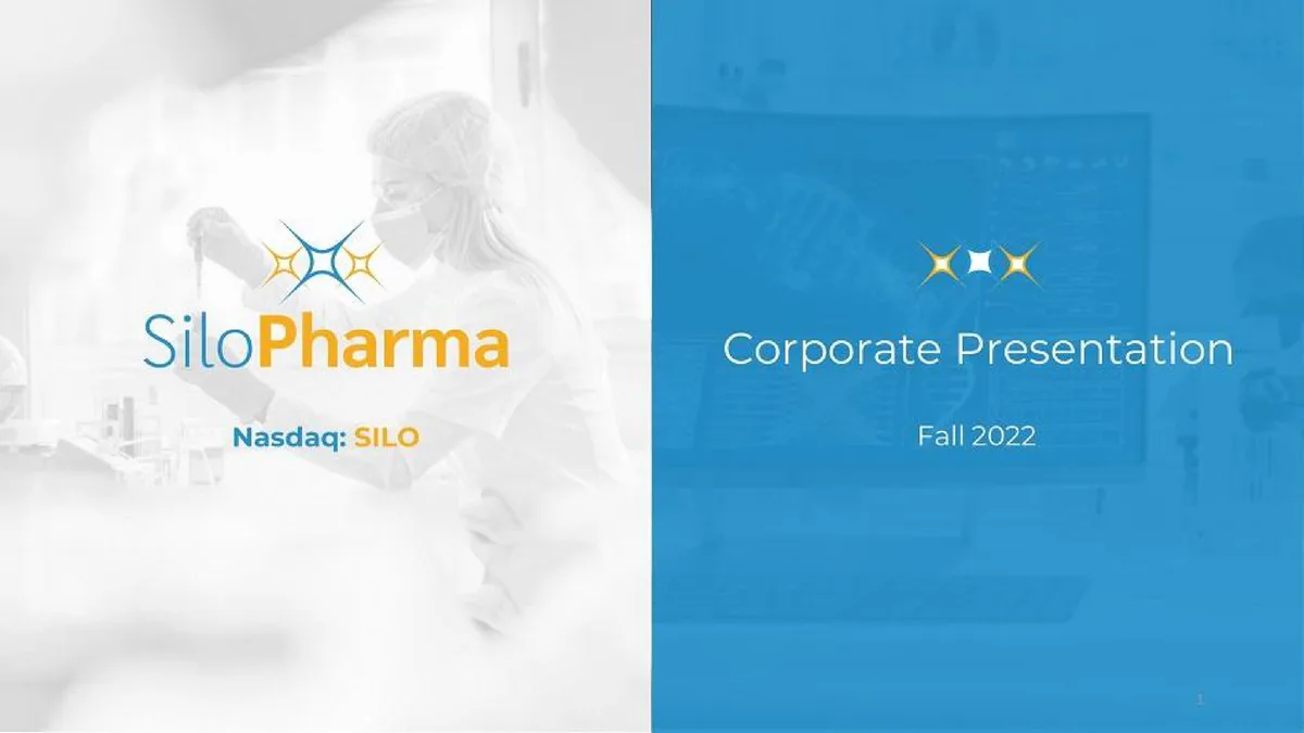Silo Pharma | Investor Presentation Deck | 24 slides · slide 1