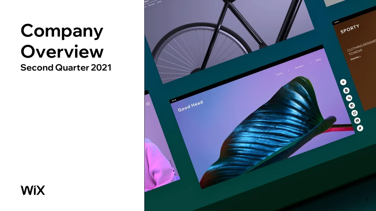 Wix | Results Presentation Deck | 29 slides · slide 1