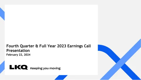LKQ | Results Presentation Deck | 40 slides