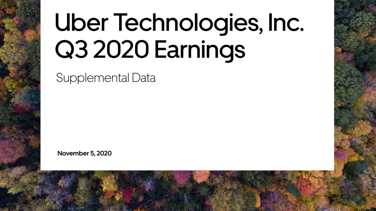 Uber | Results Presentation Deck | 37 slides · slide 1