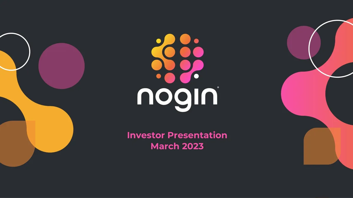 Nogin | Investor Presentation Deck | 16 slides · slide 1