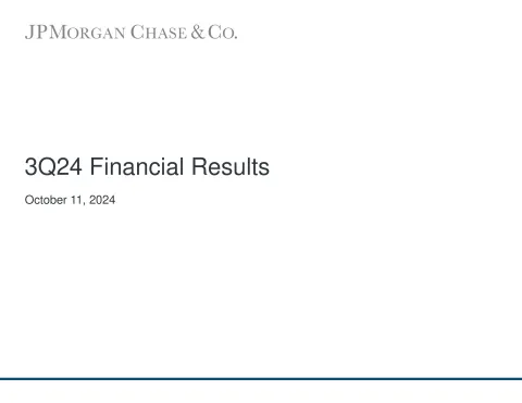 J.P.Morgan | Results Presentation Deck | 13 slides