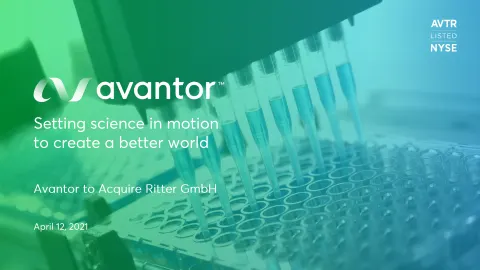 Avantor | Mergers and Acquisitions Presentation Deck | 7 slides