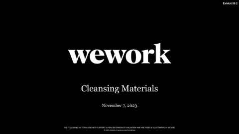 WeWork | Restructuring Presentation Deck | 12 slides
