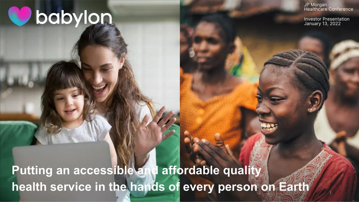 Babylon | Investor Conference Presentation Deck | 15 slides · slide 1