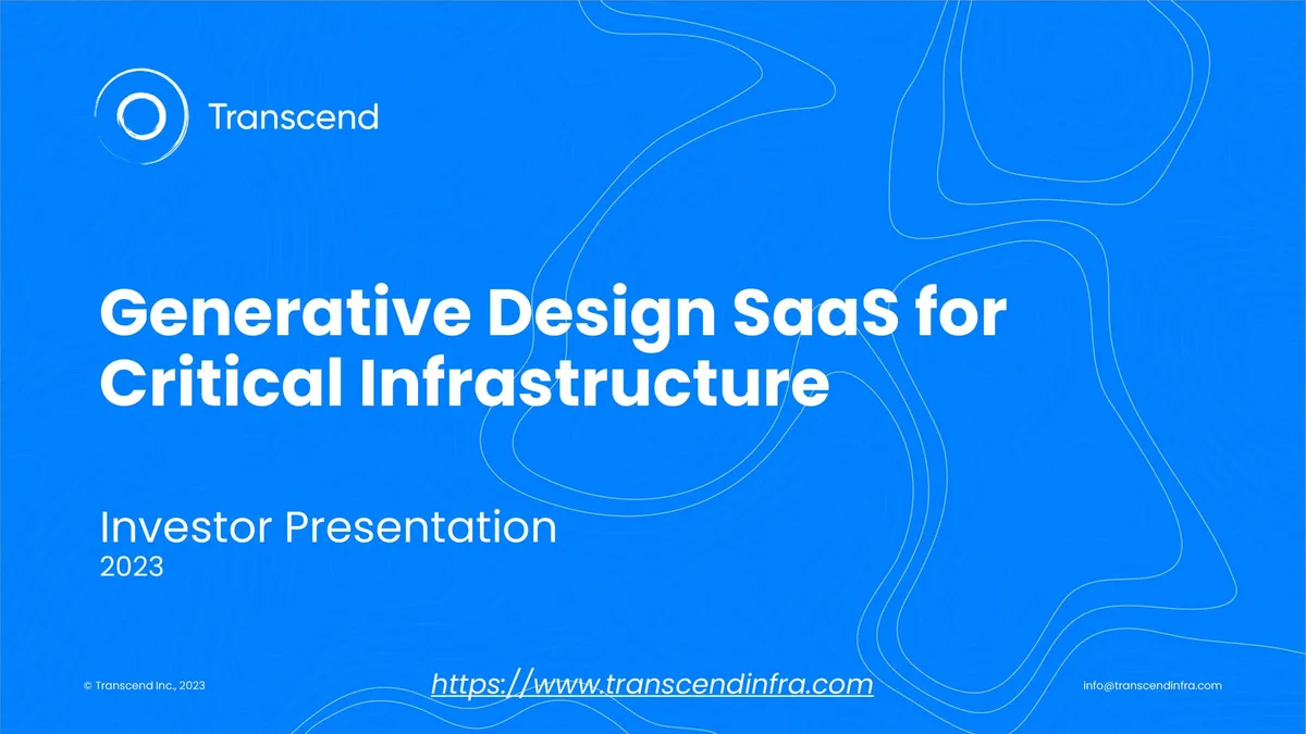 Transcend: Infrastructure design startup raises $20 million · slide 1