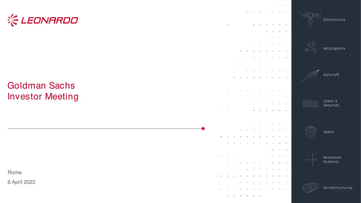 Includes a sidebar with company business segments.