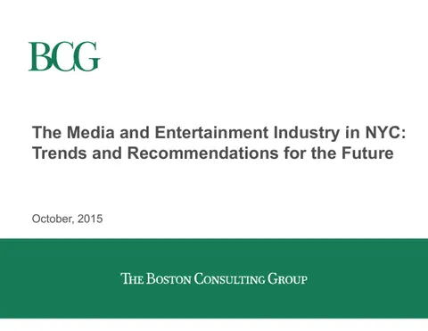 Media Entertainment Industry NYC