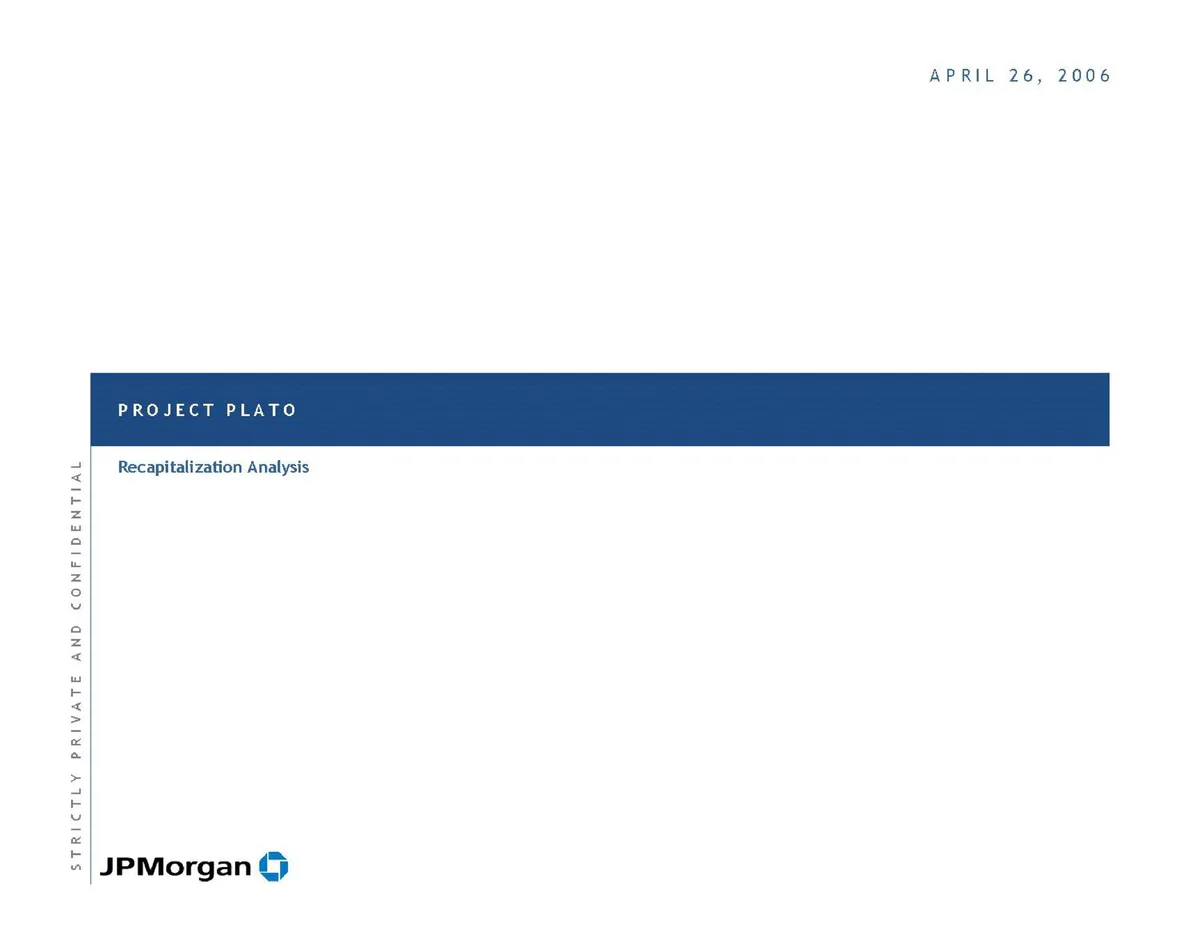 J.P.Morgan | Investment Banking Pitch Book | 5 slides · slide 1