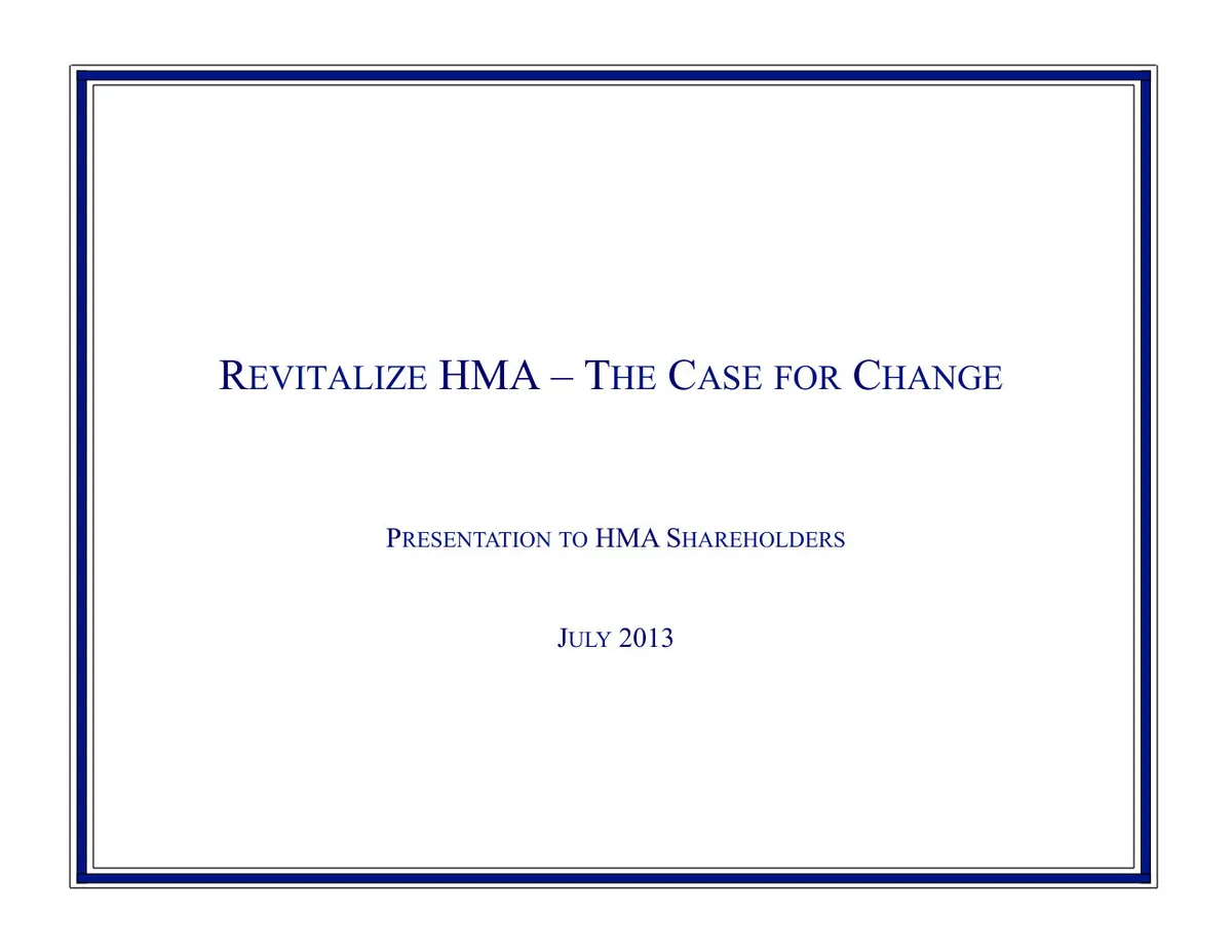 Health Management Associates (HMA) · slide 1