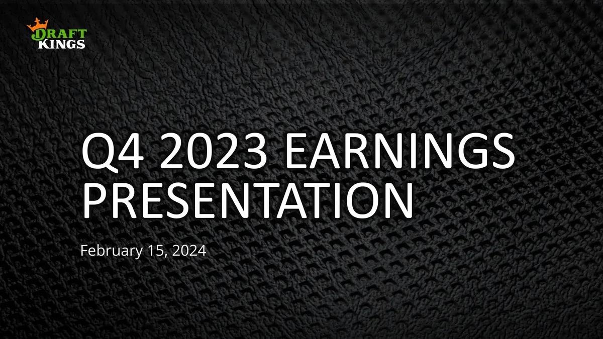 DraftKings | Results Presentation Deck | 23 slides · slide 1