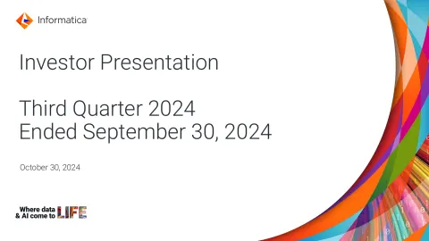 Informatica | Results Presentation Deck | 71 slides