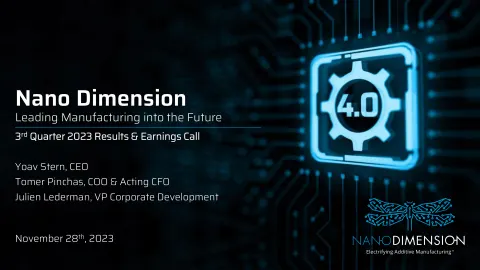 Nano Dimension | Results Presentation Deck | 13 slides