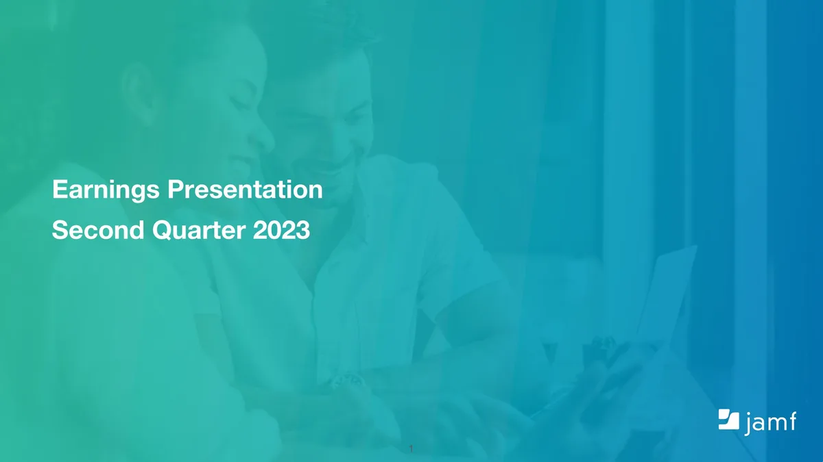 Jamf | Results Presentation Deck | 15 slides · slide 1