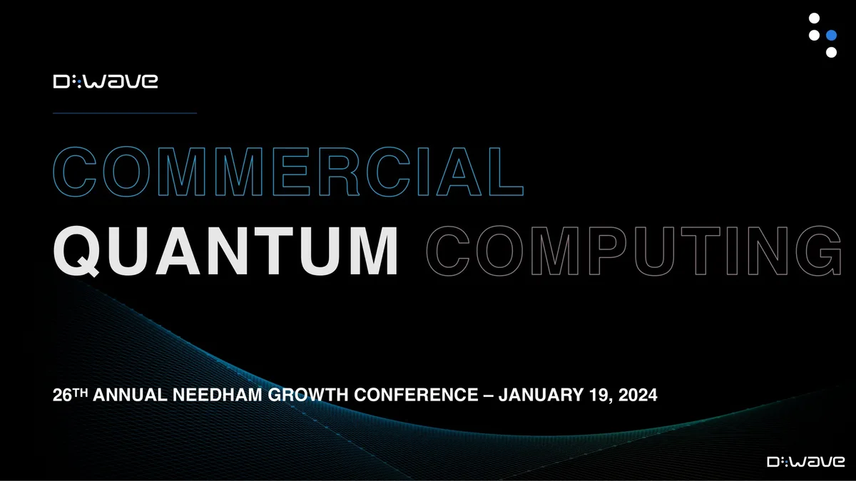 D-Wave | Investor Conference Presentation Deck | 20 slides · slide 1