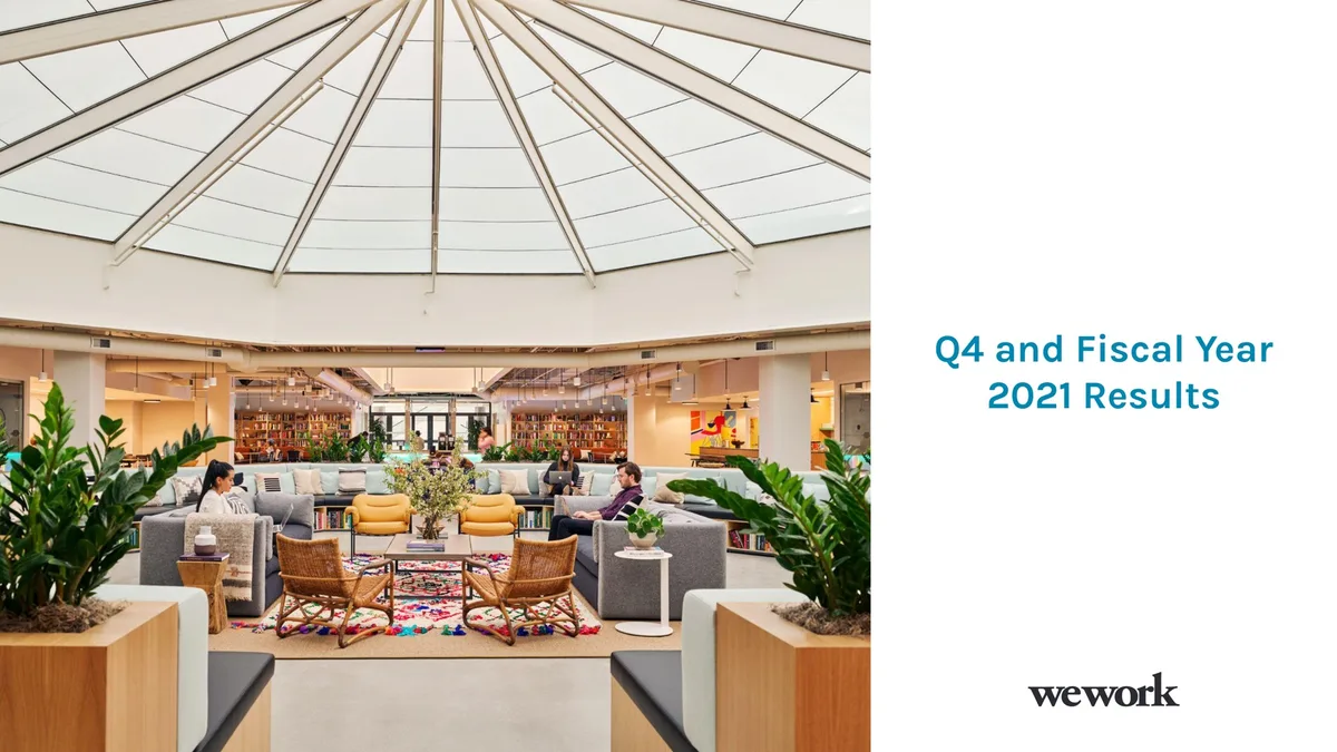 WeWork | Results Presentation Deck | 29 slides · slide 1