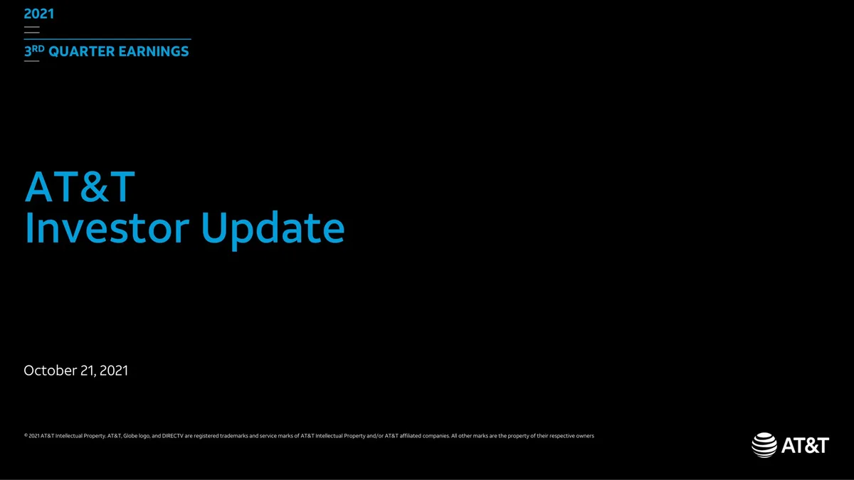 AT&amp;T | Results Presentation Deck | 11 slides · slide 1