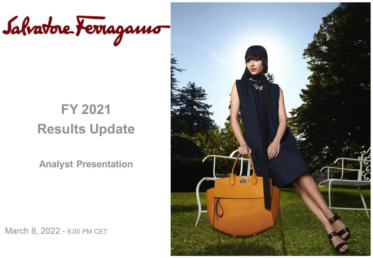 Salvatore Ferragamo | Results Presentation Deck | 9 slides · slide 1