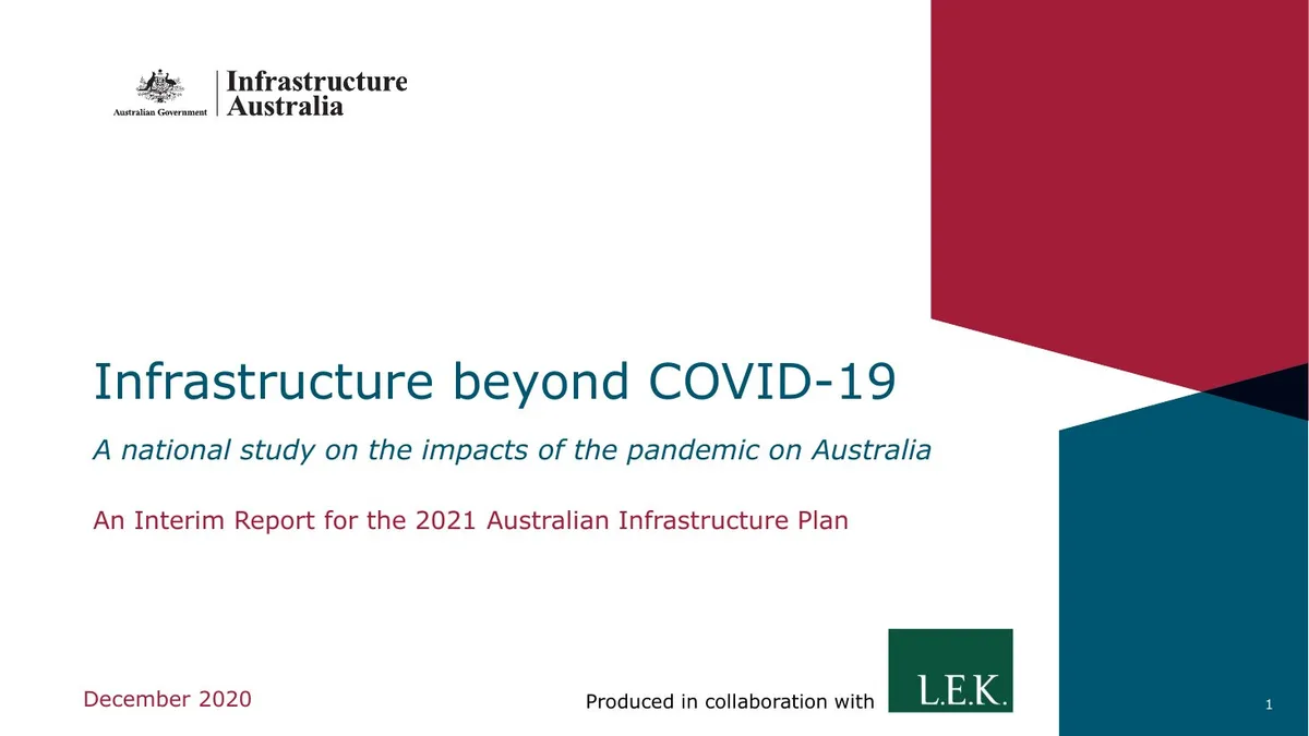 Infrastructure beyond COVID-19 · slide 1