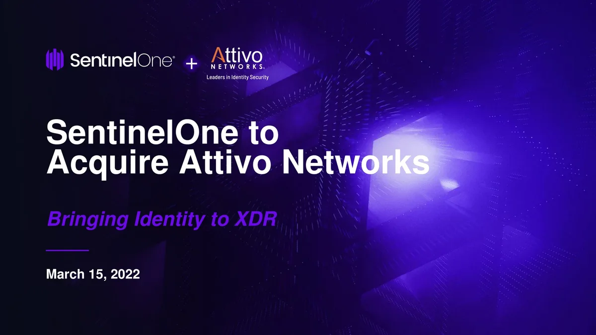 SentinelOne | Mergers and Acquisitions Presentation Deck | 9 slides · slide 1