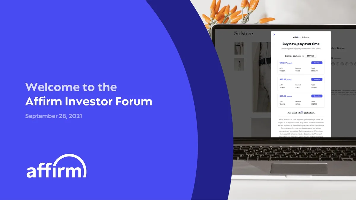 Affirm | Investor Day Presentation Deck | 45 slides · slide 1