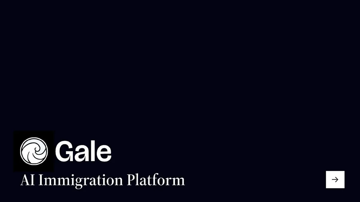 Gale secures $2.7 million to speed up US visa applications with AI · slide 1