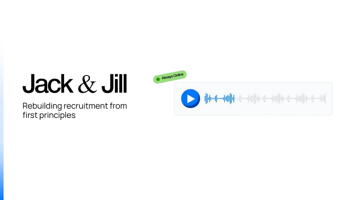 Jack & Jill raises $20M for AI recruitment agents with this pitch deck · slide 1