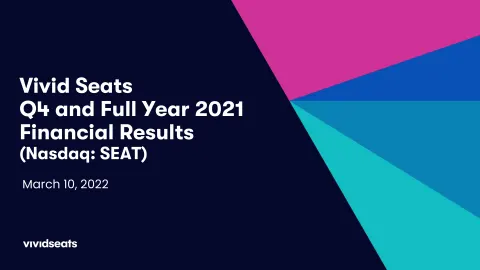 Vivid Seats | Results Presentation Deck | 22 slides