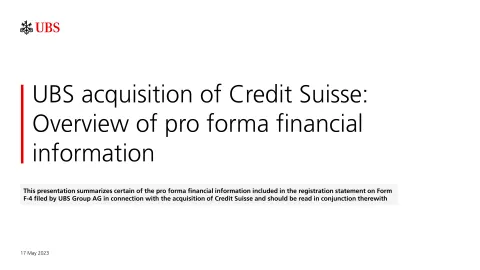 UBS | Mergers and Acquisitions Presentation Deck | 11 slides