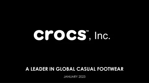 Crocs | Investor Presentation Deck | 29 slides