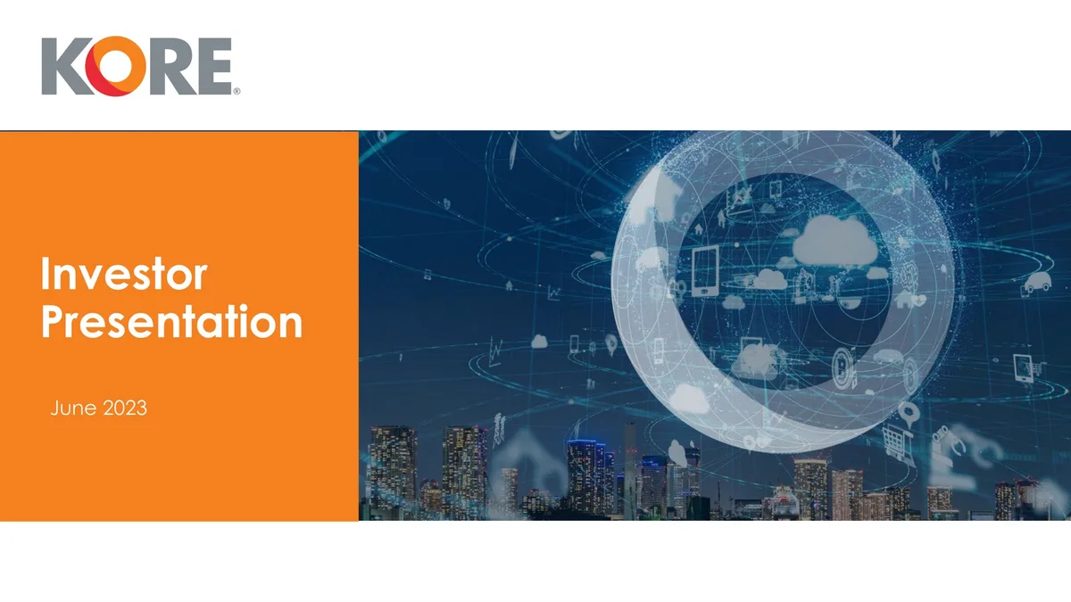 Kore | Investor Presentation Deck | 34 slides · slide 1