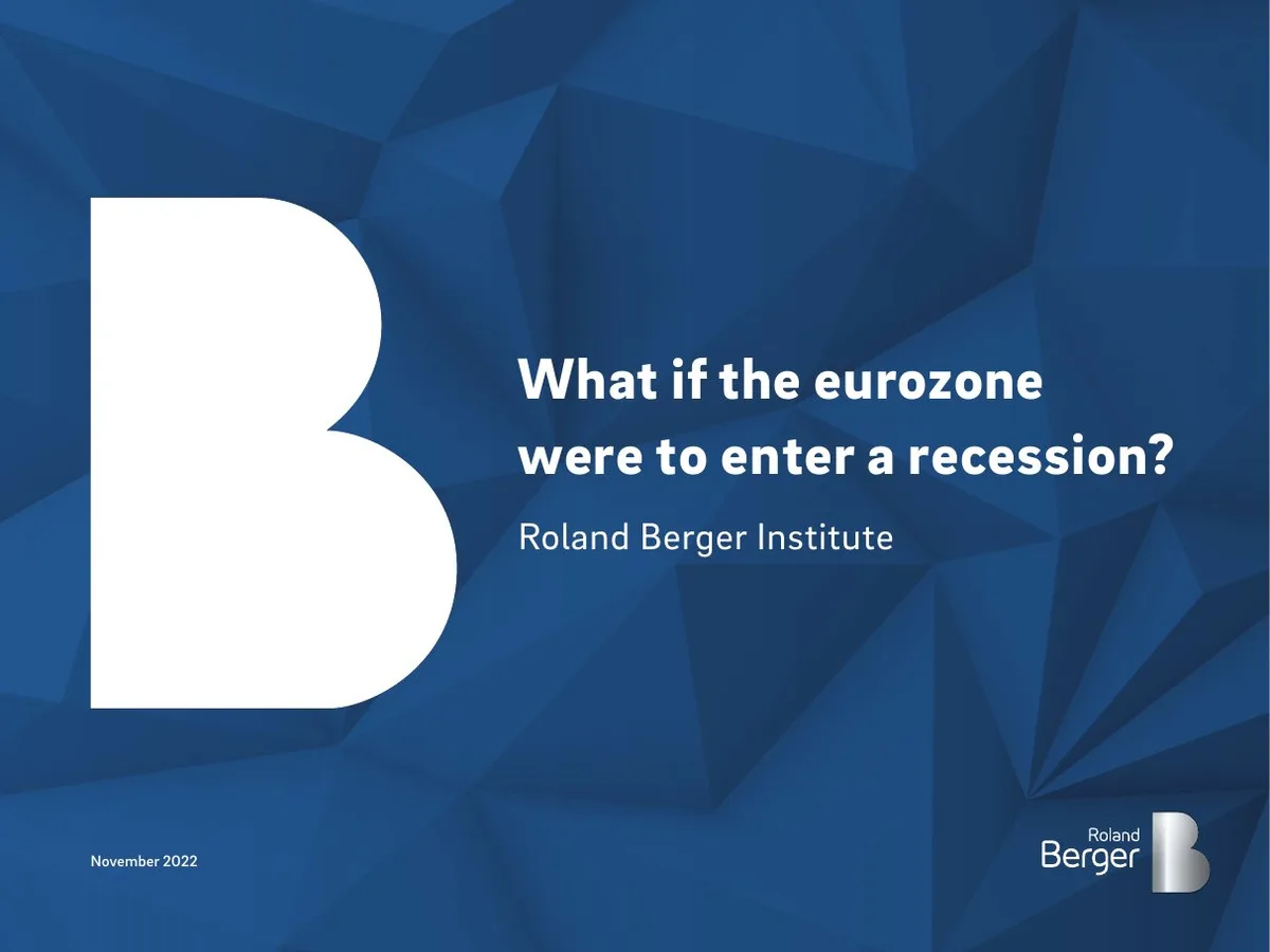 Features the Roland Berger brand 'B' logo and institute name.
