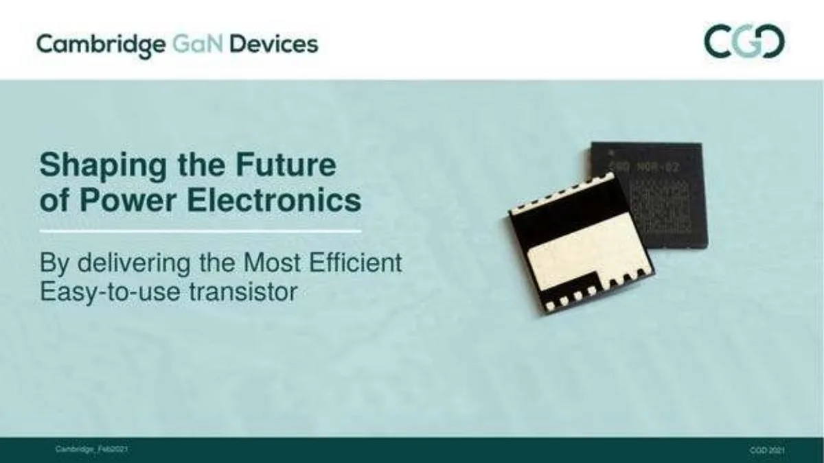 Cambridge GaN Devices Pitch Deck · slide 1