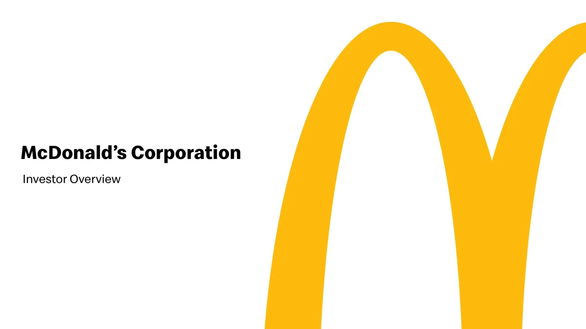 McDonald&#x27;s | Investor Presentation Deck | 39 slides · slide 1