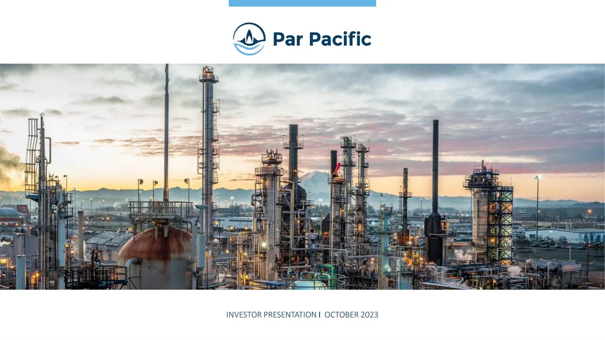 Par Pacific | Investor Presentation Deck | 26 slides · slide 1