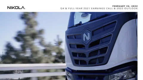 Nikola | Results Presentation Deck | 22 slides