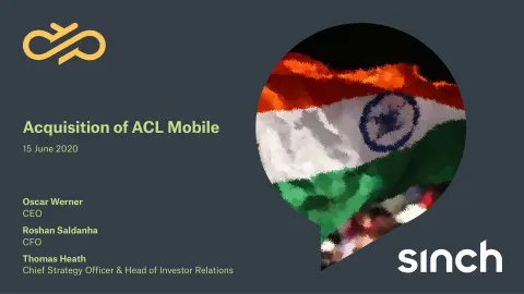 Sinch | Mergers and Acquisitions Presentation Deck | 16 slides