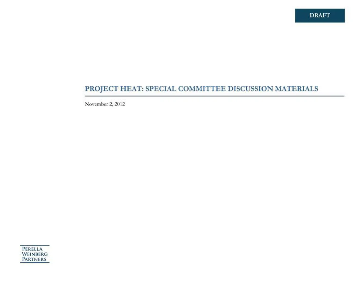 Perella Weinberg Partners | Investment Banking Pitch Book | 68 slides · slide 1