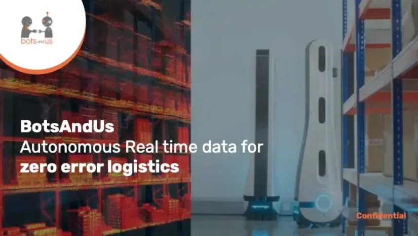 Robotics startup BotsAndUs raised $13 million with this pitch deck · slide 1