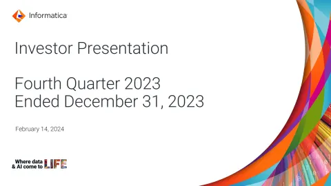 Informatica | Results Presentation Deck | 63 slides