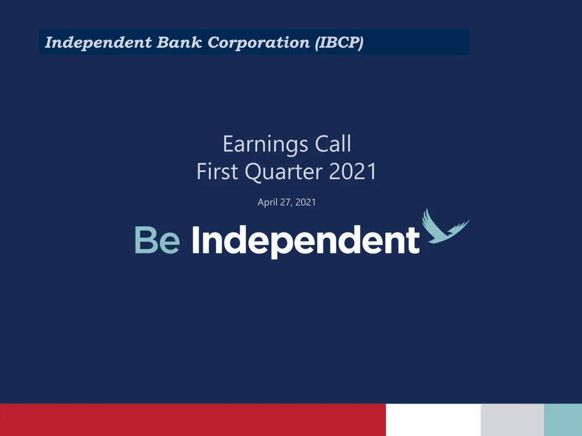 Independent Bank Corp | Results Presentation Deck | 27 slides · slide 1